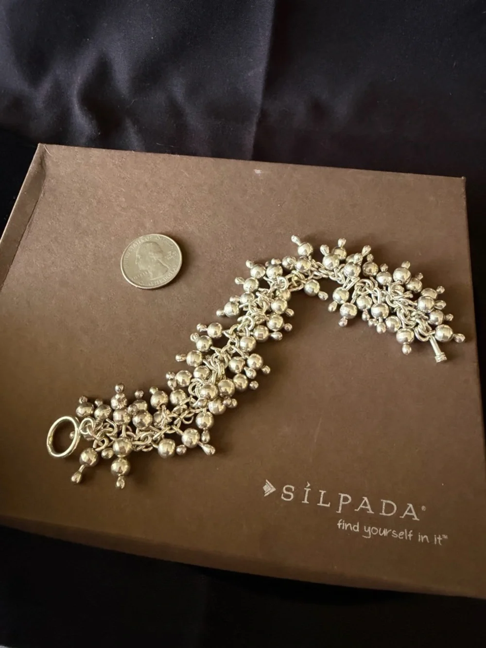 Retired Silpada Cha Cha bracelet.
925 Sterling Silver
B0919 - Picture 3 of 4